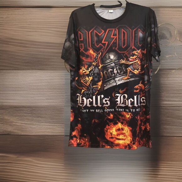 Unbranded | Shirts | Acdc Aop Hells Bells Lightweight Large Tshirt ...